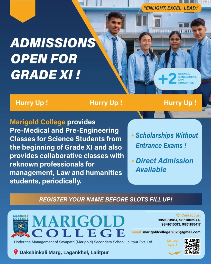 Admission Open for Grade XI